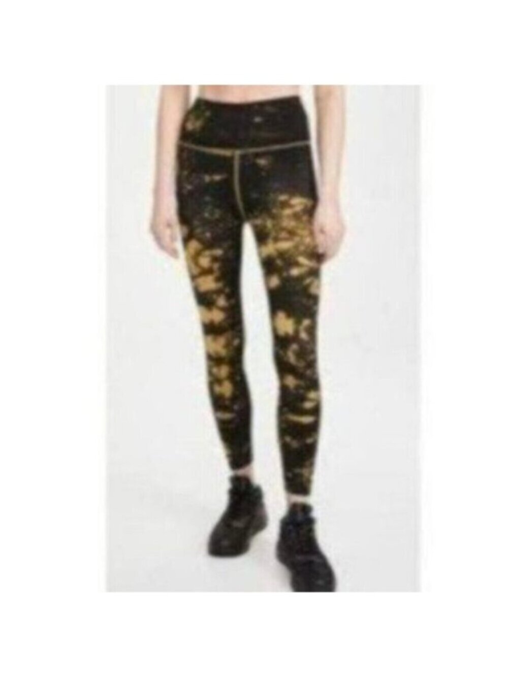 Good American Women's Black Tie Dye Seamless Comfort High Rise Leggings Size XXS
